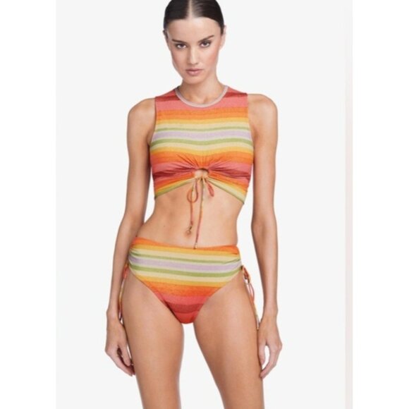 Robin Piccone Other - Robin Piccone Women's Greta Top Brallete Bikini Swim Bottom High Rise Medium NEW